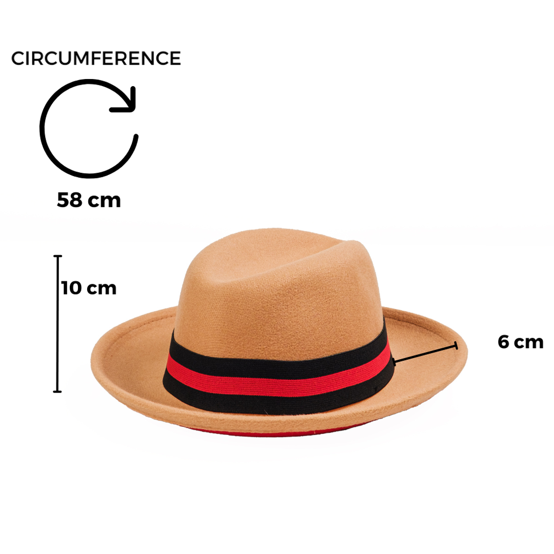 Chokore Double-tone Fedora Hat (Camel)