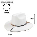 Chokore Old Delhi Pocket Square From Chokore Arte Collection Chokore Cowboy Hat with Shell Belt (White)
