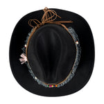 Chokore Chokore Boho-Tibetan Ethnic Cowboy Hat (Black) 