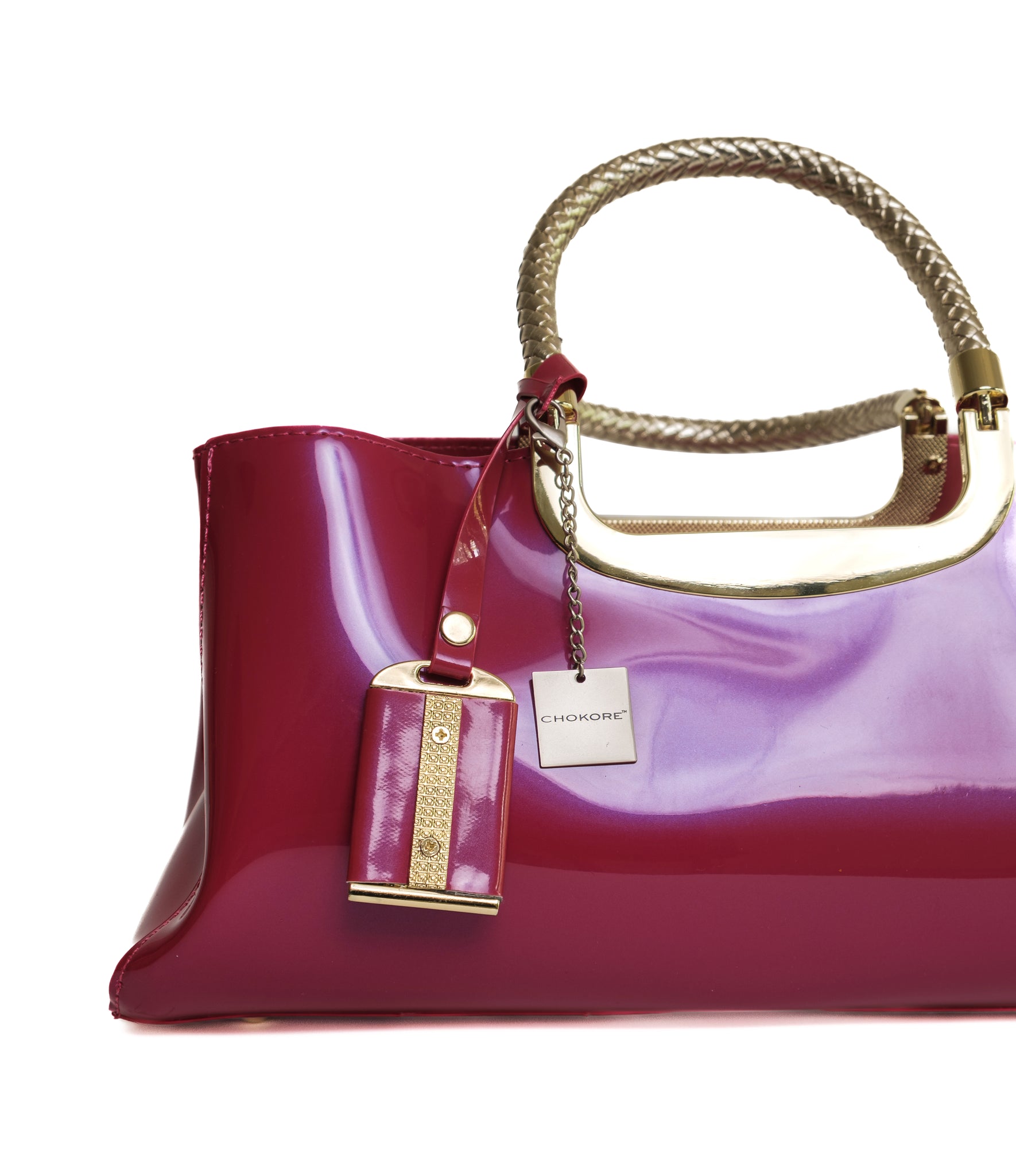 Chokore Luxe Glossy Handbag (Pink)