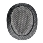 Chokore Chokore Classic Striped Fedora Hat (Dark Gray) 