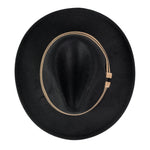 Chokore Chokore Pinched Crown Fedora Hat with Elastic Band (Black) 