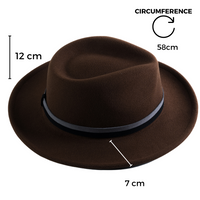 Chokore Chokore Vintage Fedora Hat (Chocolate Brown)