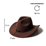 Chokore Chokore Cabernet Necktie Chokore Cowboy Hat with Belt Band (Brown)