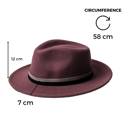 Chokore Vintage Fedora Hat (Purple)