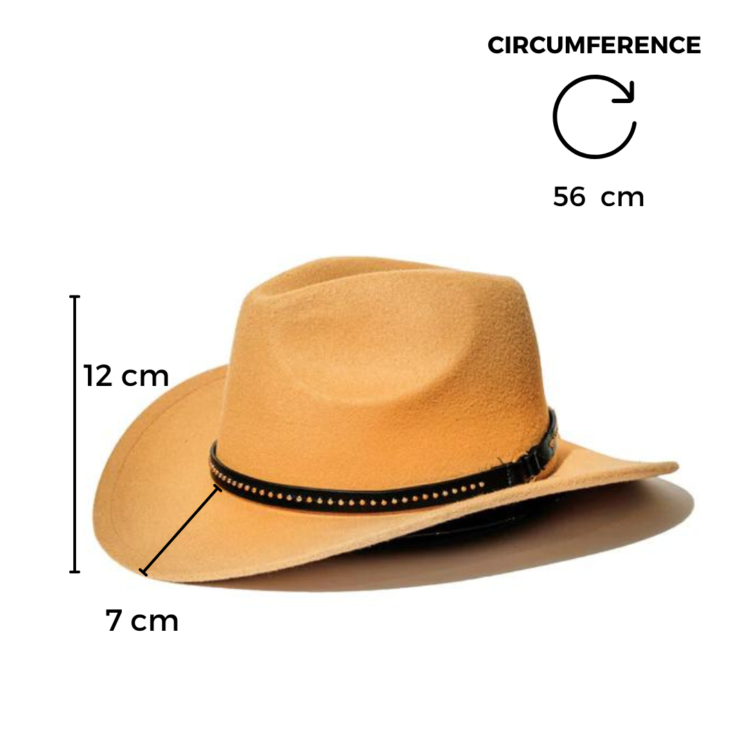 Chokore Cowboy Hat with Belt Band (Beige)