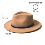 Chokore Chokore Fedora Hat with Leopard Belt (Beige) Chokore Vintage Fedora Hat (Light Brown)