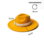 Chokore  Chokore Pearl embellished Fedora Hat (Yellow)
