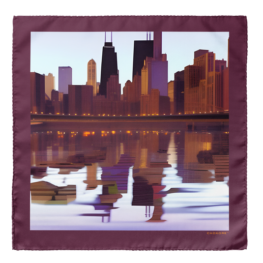 Chicago Skyline Pocket Square - Chokore Arte