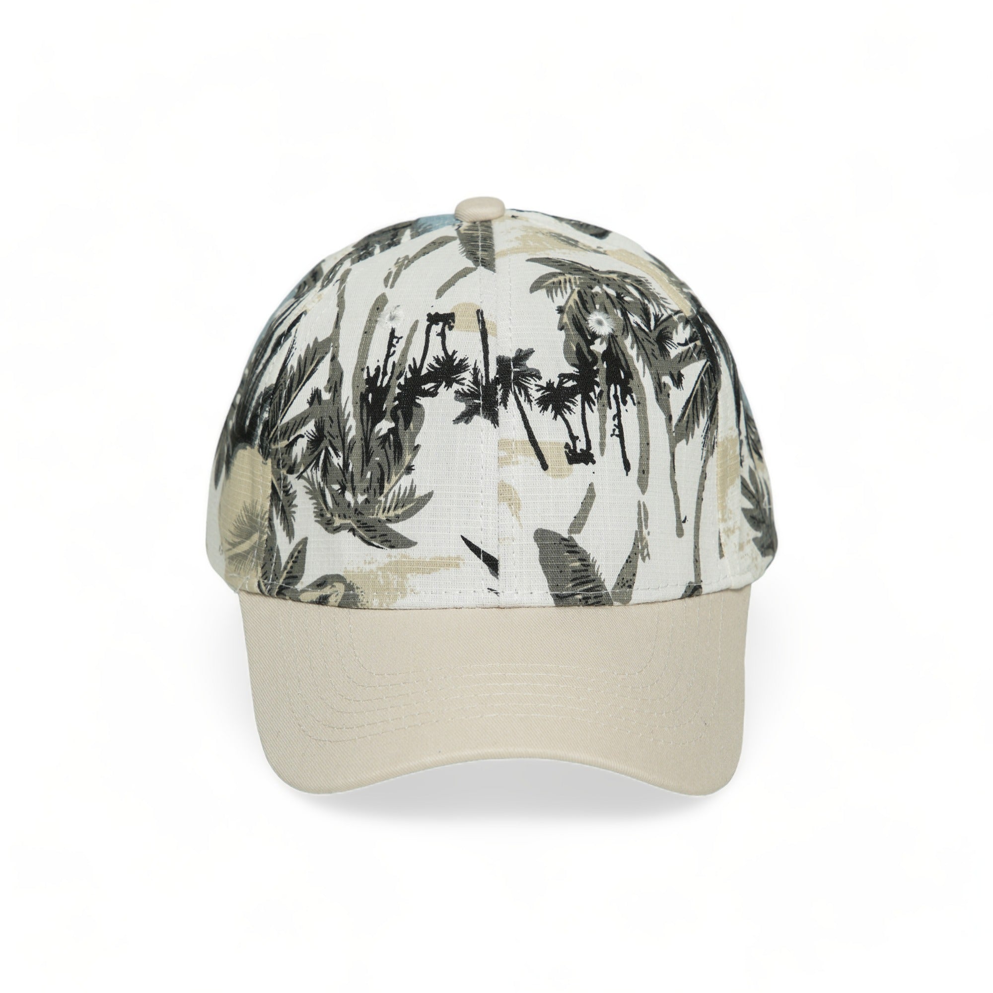 Chokore Tropical Style Leaf Print Baseball Cap (Beige)