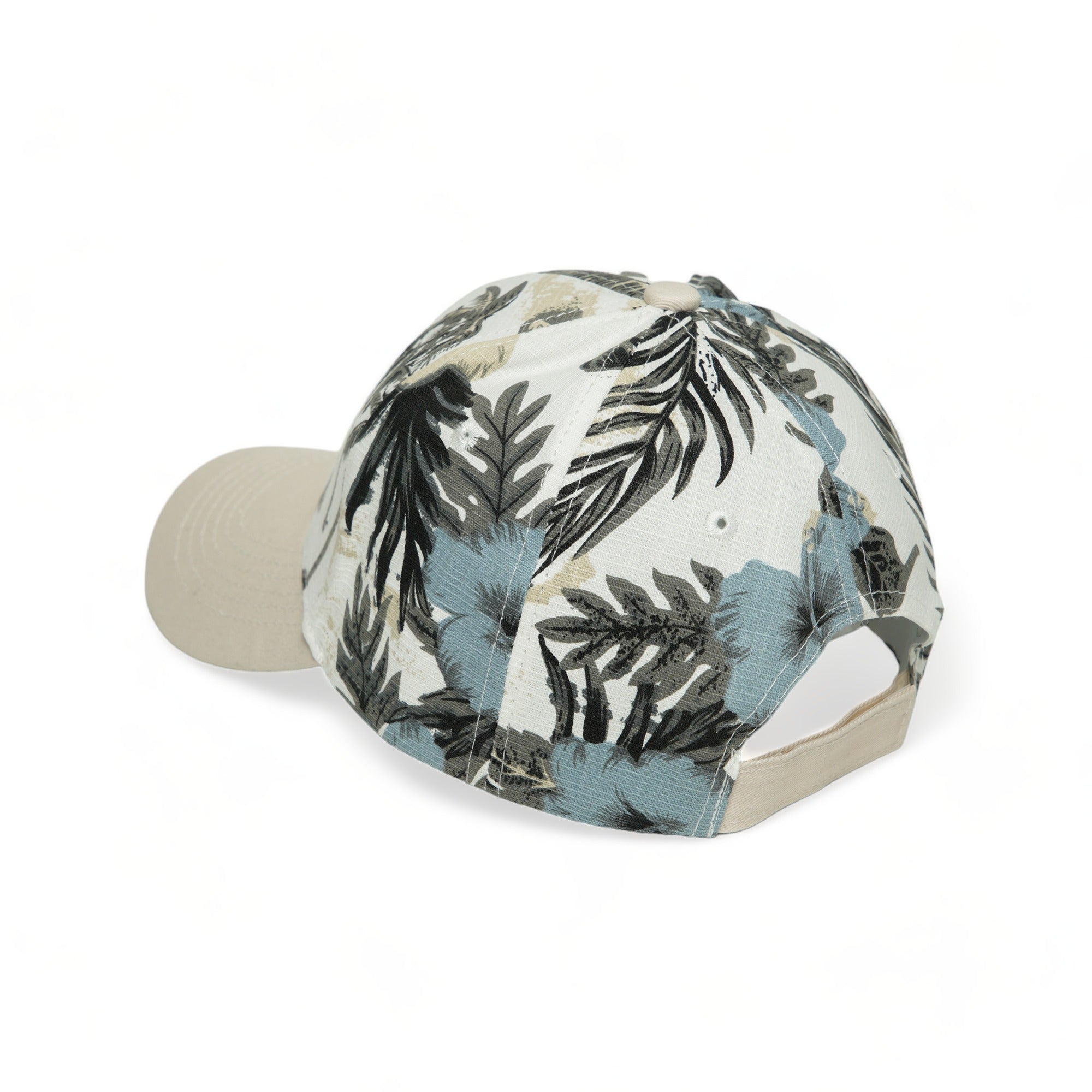 Chokore Tropical Style Leaf Print Baseball Cap (Beige)