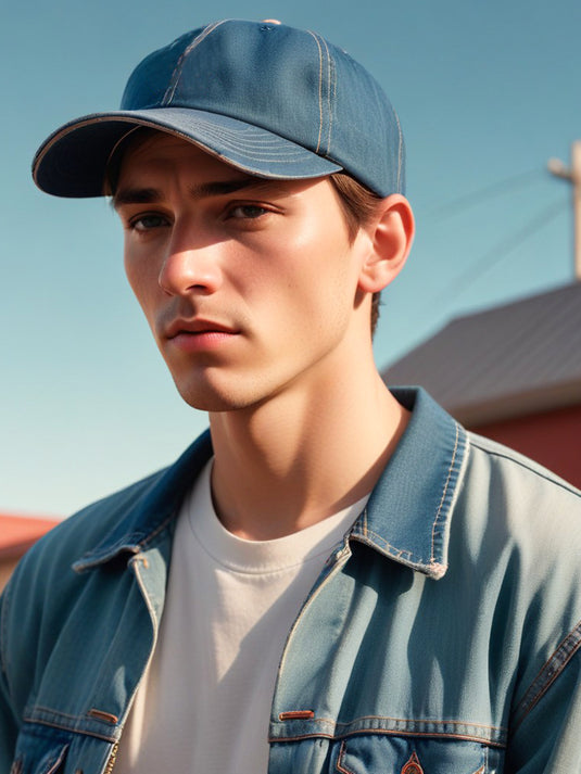 Chokore Sun Fade Denim Baseball Cap (Blue)