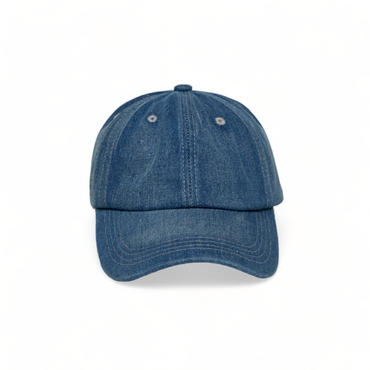 Chokore Sun Fade Denim Baseball Cap (Blue)