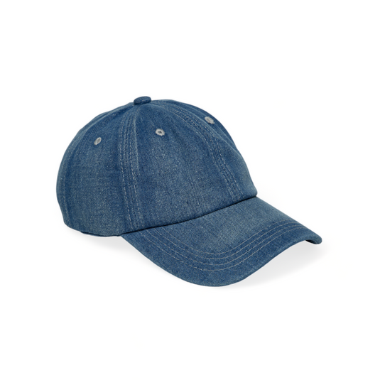 Chokore Sun Fade Denim Baseball Cap (Blue)