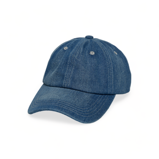 Chokore Sun Fade Denim Baseball Cap (Blue)