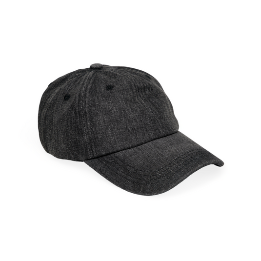 Chokore Soft Crown Denim Baseball Cap (Black)