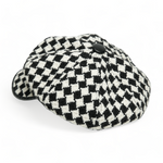 Chokore Chokore Vintage Checkerboard Beret Cap (Black & White) 