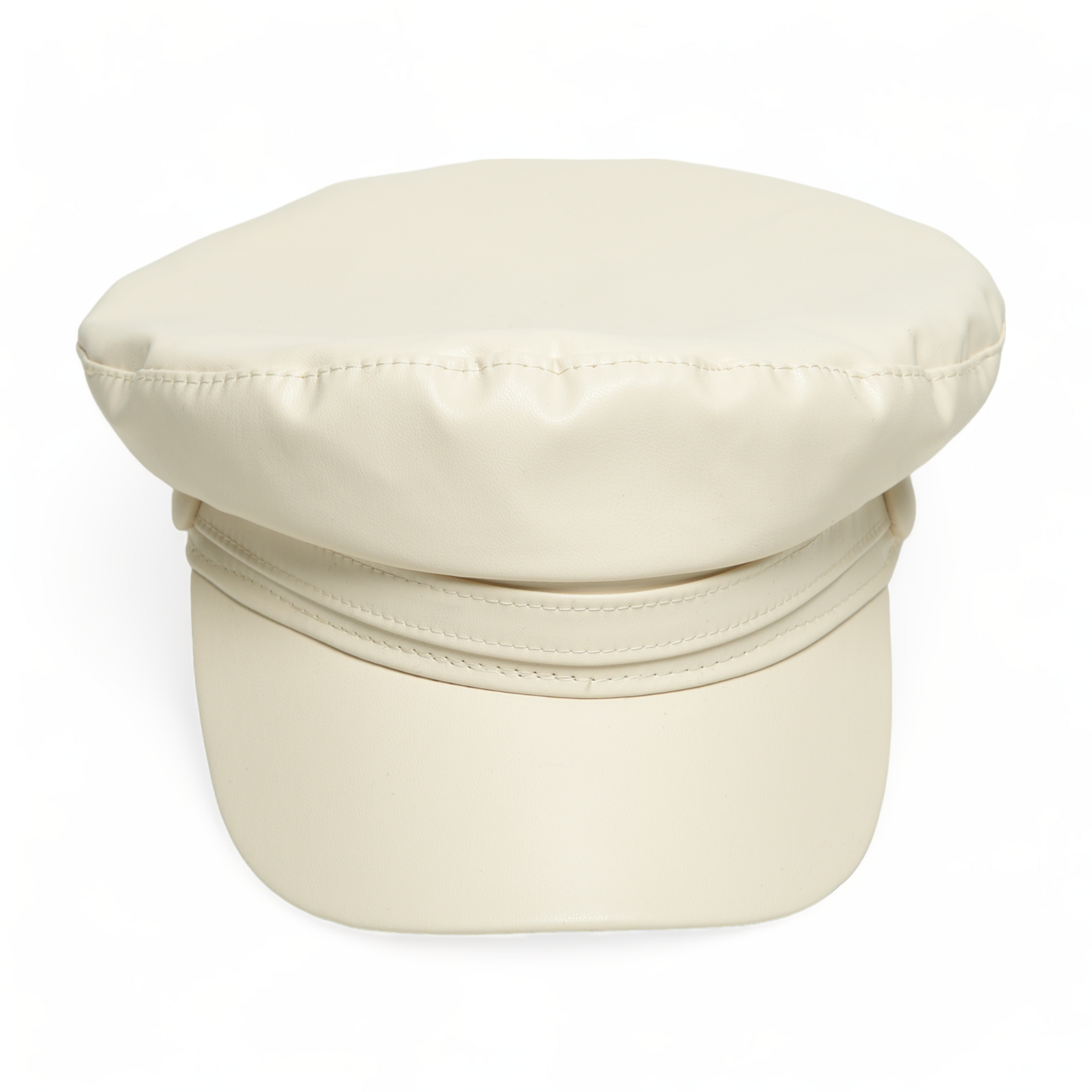 Chokore Retro Leather Beret Cap (White)