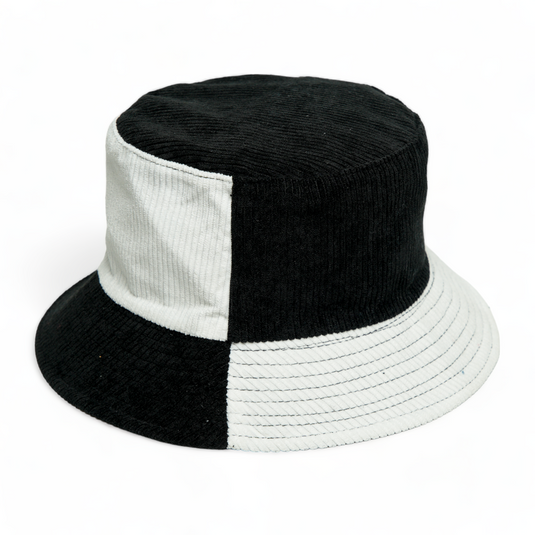 Chokore Double Tone Reversible Corduroy Bucket Hat (White)