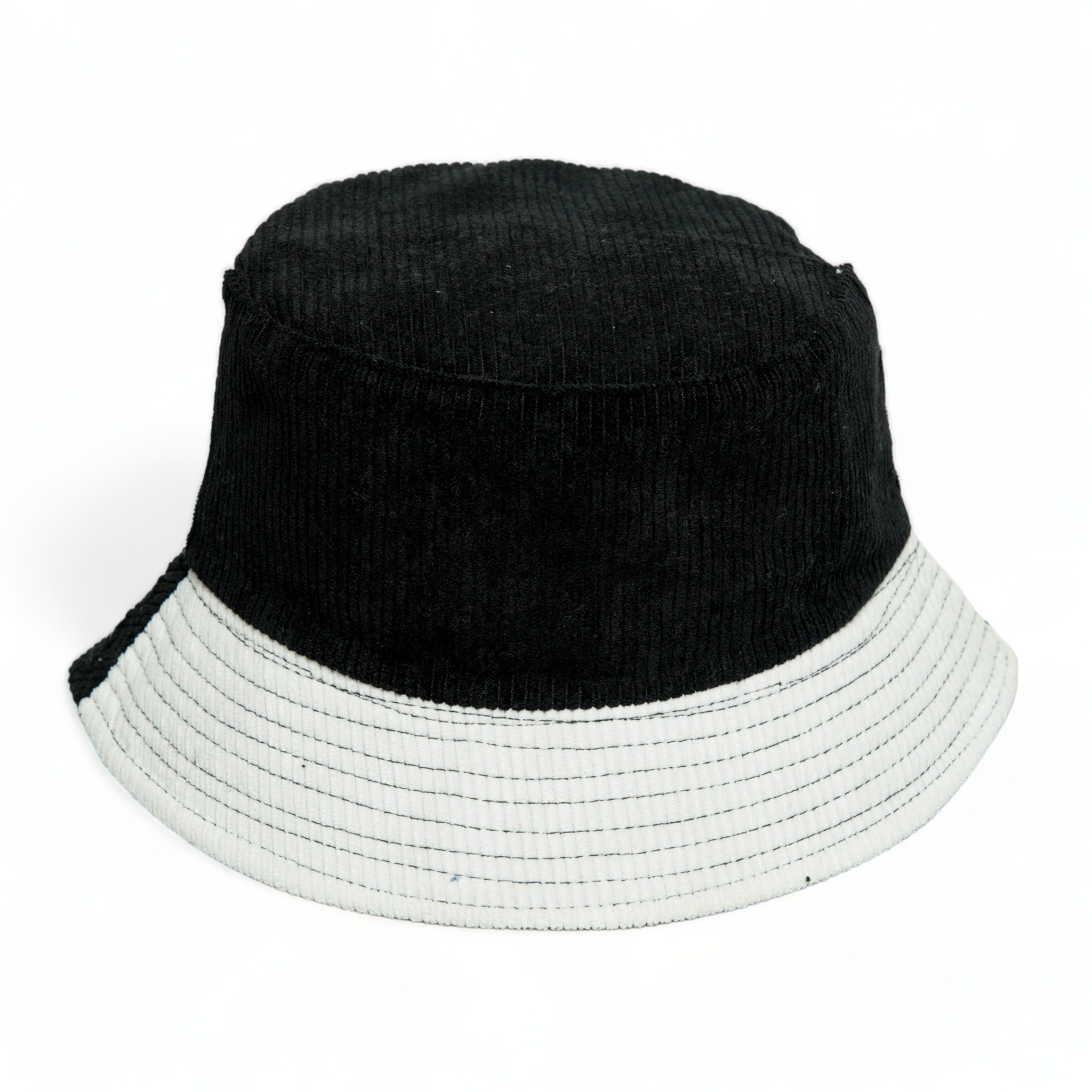 Chokore Double Tone Reversible Corduroy Bucket Hat (White)