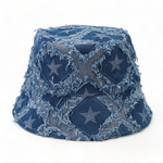 Chokore Chokore Denim Pocket-style Bucket Hat (Dark Blue) Chokore Distressed Pattern Denim Bucket Hat