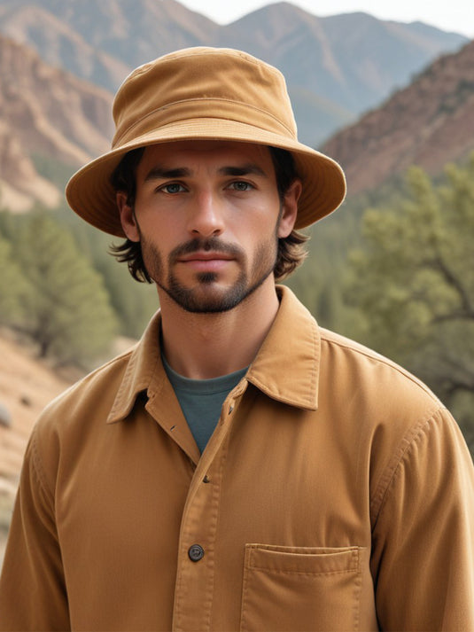 Chokore Reversible Corduroy Bucket Hat (Camel)