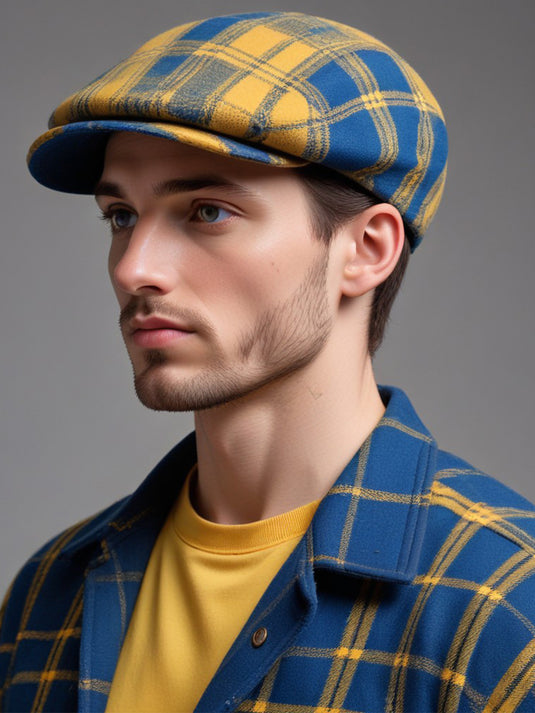 Chokore Classic Checked Ivy Cap (Yellow)