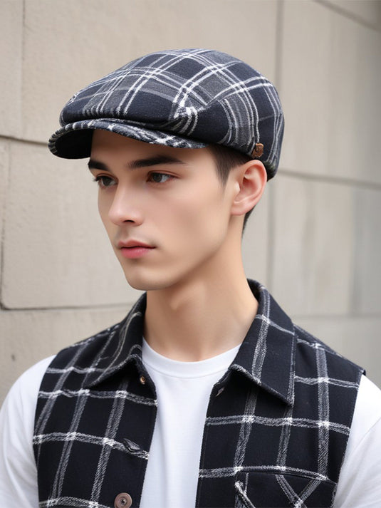 Chokore Classic Checked Ivy Cap (Black)