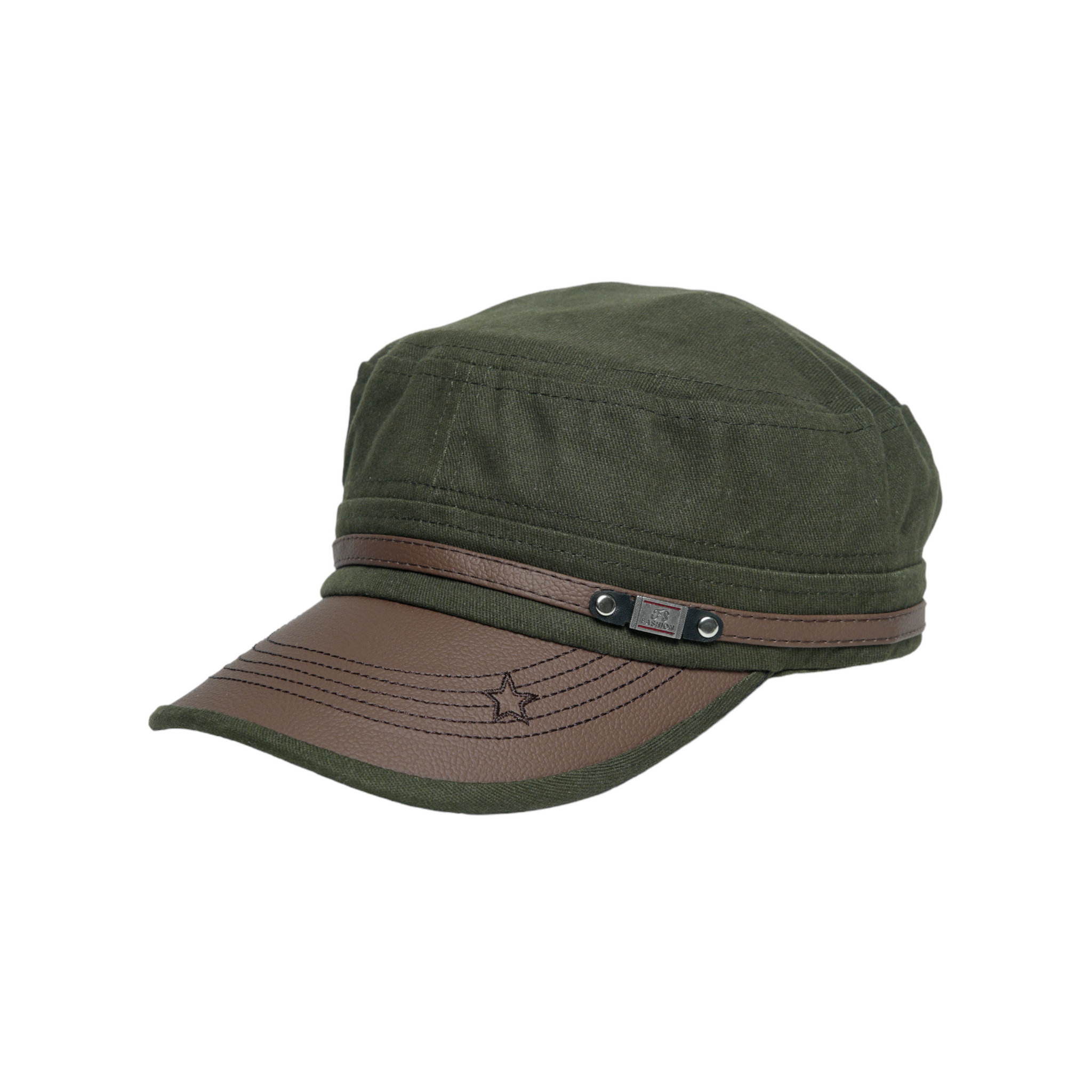 Chokore Breathable Flat Top Cap with Belt (Army Green)