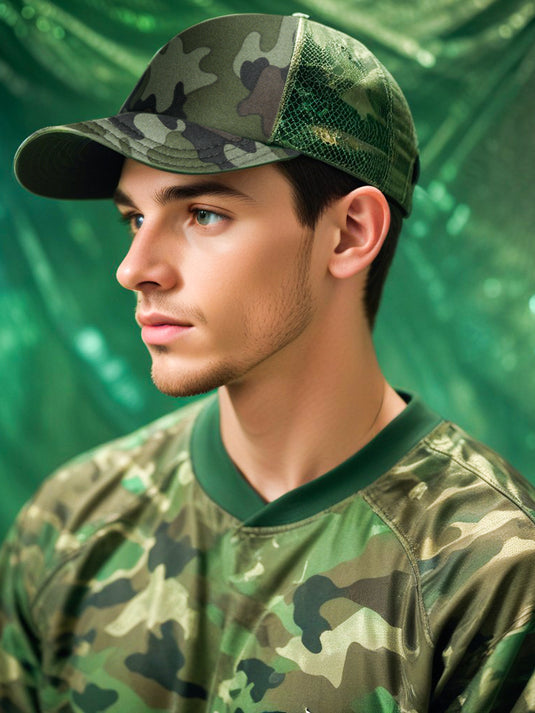 Chokore Camouflage Breathable Mesh Cap (Green)