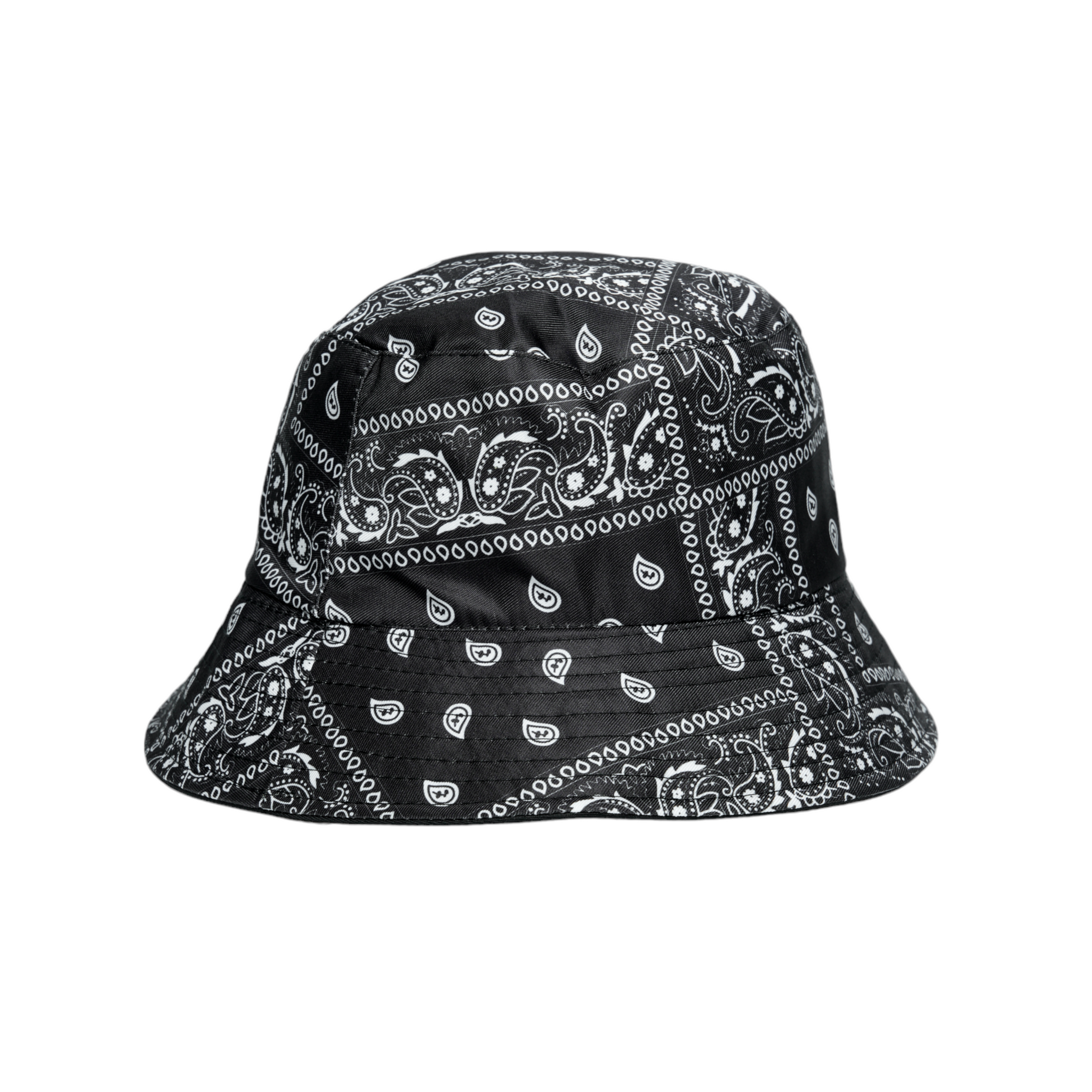 Chokore Paisley Print Reversible Bucket Hat (Black)
