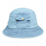 Chokore  Chokore Denim Pocket-style Bucket Hat (Light Blue)