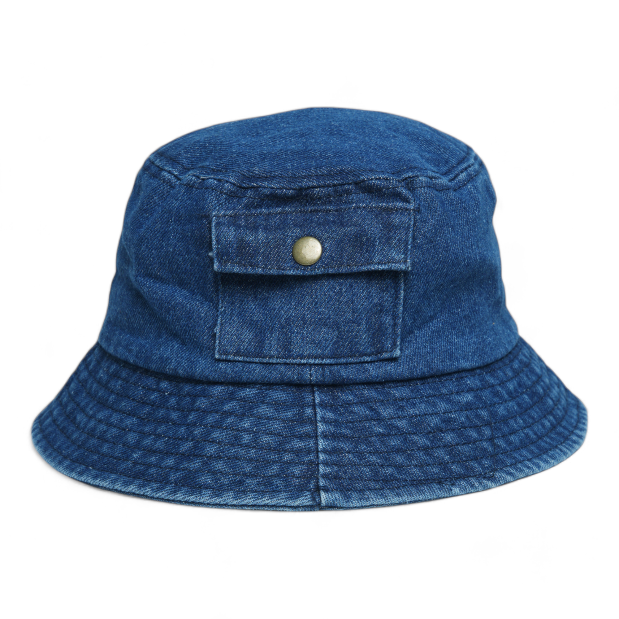 Chokore Denim Pocket-style Bucket Hat (Dark Blue)