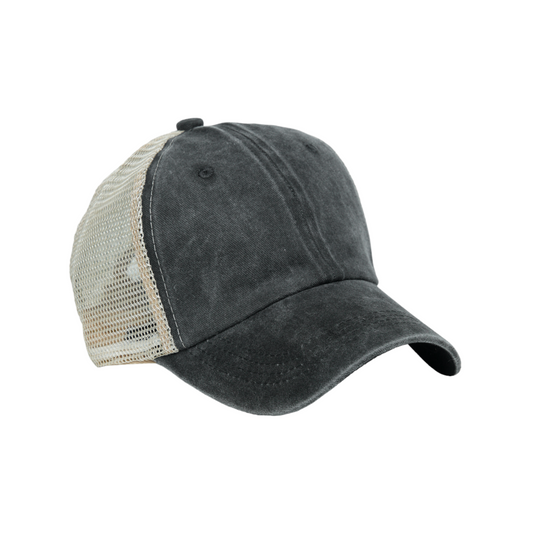 Chokore Denim Baseball Cap with Mesh Detailing (Gray)