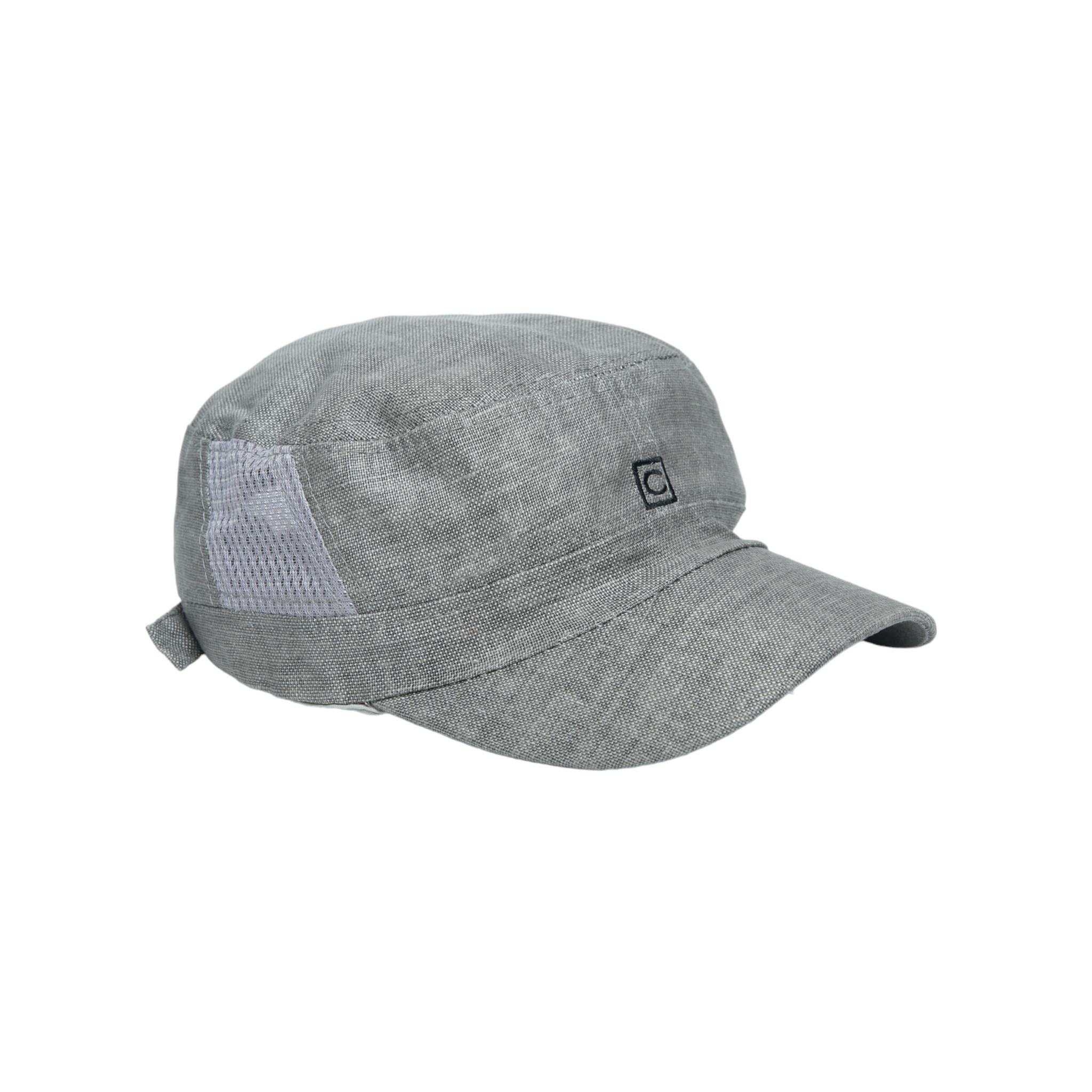 Chokore Linen Mesh Flat Top Cap (Gray)