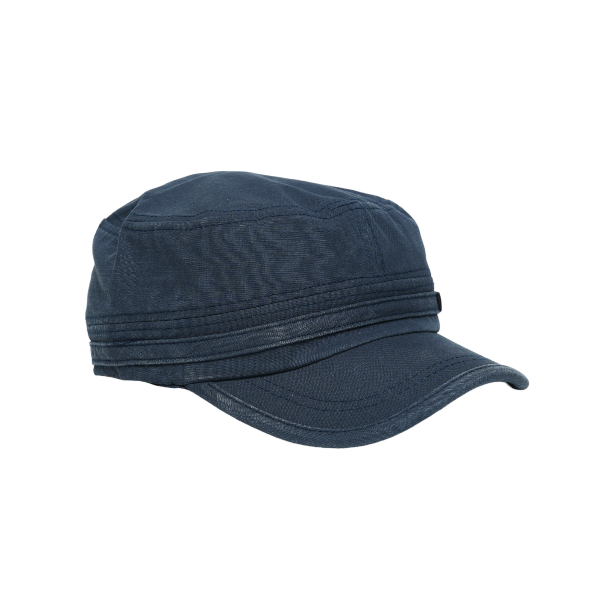 Chokore Classic Flat Top Cap with Curved Brim (Blue)