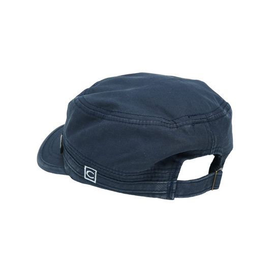 Chokore Classic Flat Top Cap with Curved Brim (Blue)