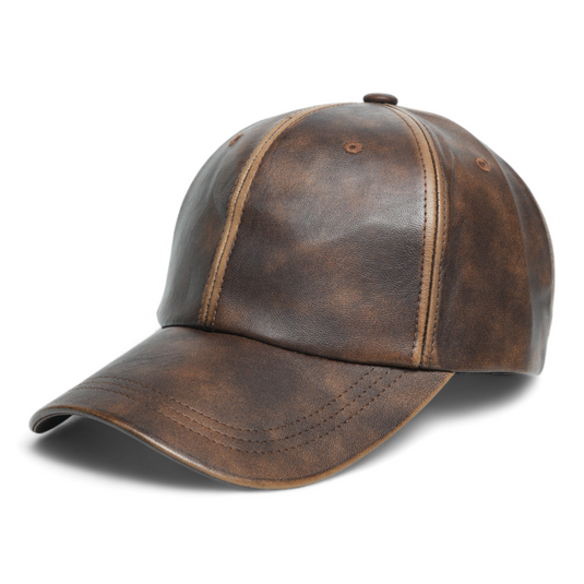 Chokore Retro Leather Baseball Cap (Coffee)