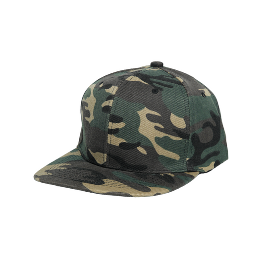 Chokore Camouflage Flat Brim Baseball Cap (Army Green)