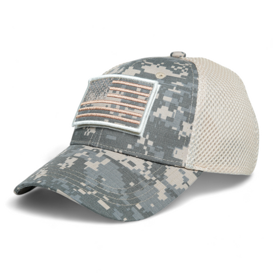 Chokore Camouflage Patch Baseball Cap with Mesh Detailing (Gray)