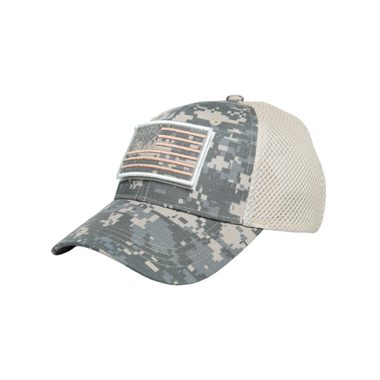 Chokore Camouflage Patch Baseball Cap with Mesh Detailing (Gray)