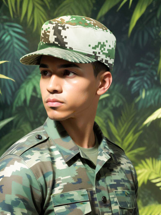Chokore Flat Top Camouflage Cap (Green)