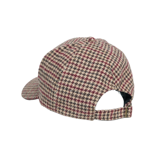 Chokore Autumn Herringbone Pattern Baseball Cap (Beige & Brick Red)