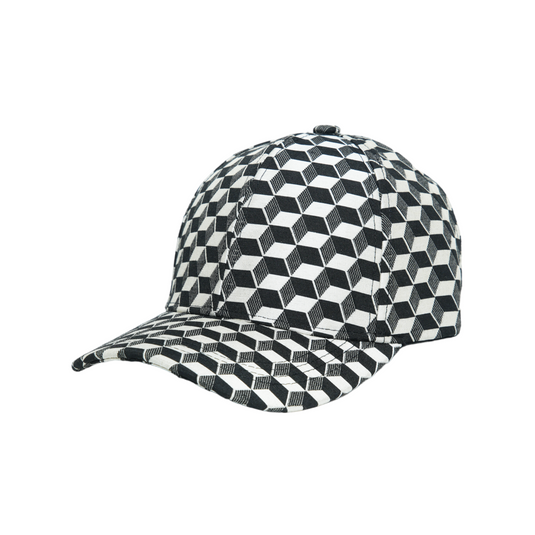 Chokore Curved Brim Plaid Baseball Cap (Beige)