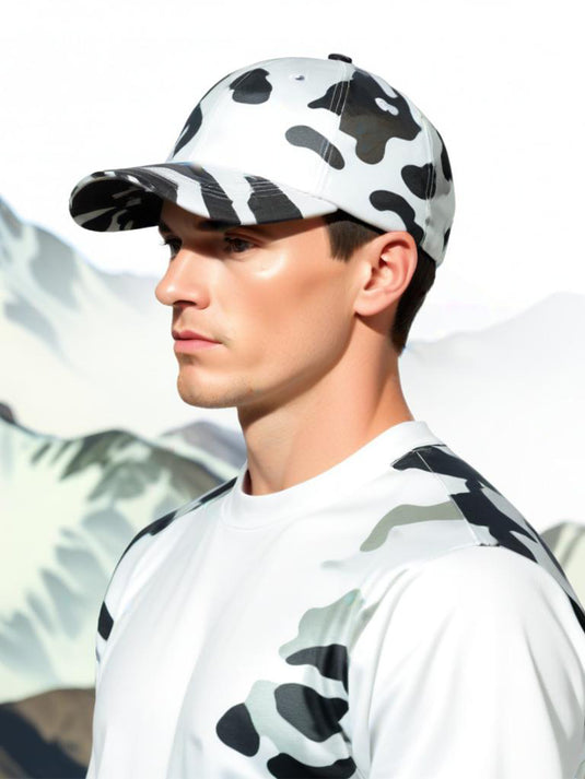 Chokore Cow Print Baseball Cap (White)