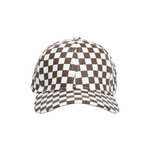 Chokore  Chokore Checkerboard Print Baseball Hat (Brown)