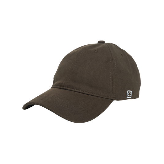 Chokore Curved Brim Leather Label Baseball Cap (Light Brown)