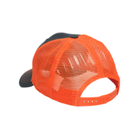 Chokore Chokore Curved Brim Mesh Baseball Cap  (Charcoal Black & Orange)
