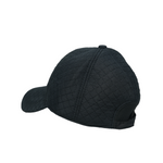 Chokore Chokore Curved Brim Diamond Check Ear Protective Baseball Cap (Solid Black) 