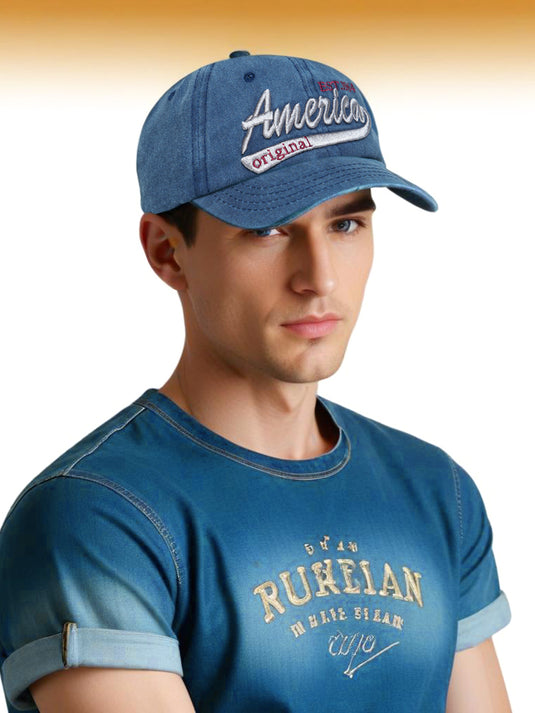Chokore Chokore American Embroidered Baseball Cap (Blue) 